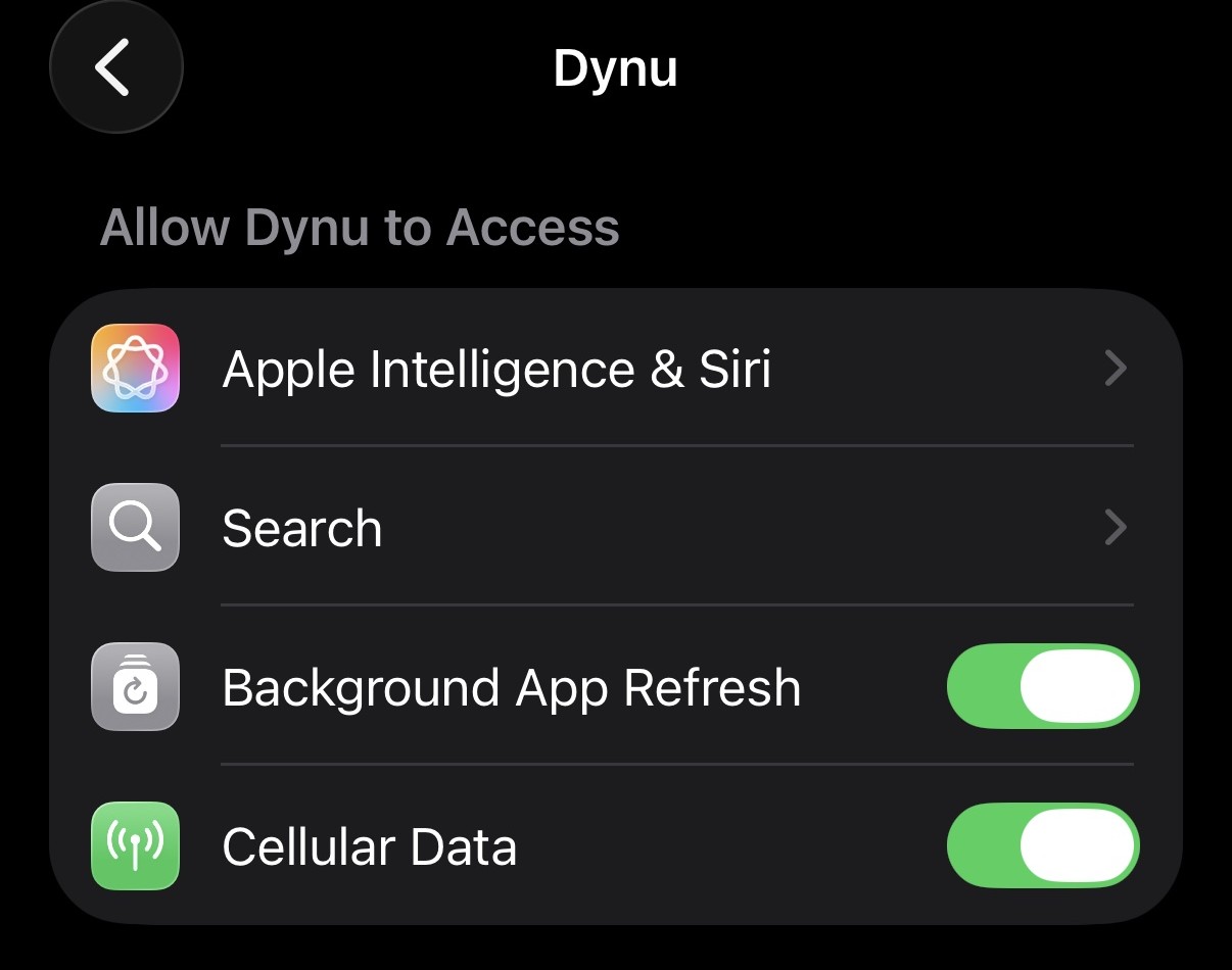 Dynu IP Update Client iOS Background App Refresh On