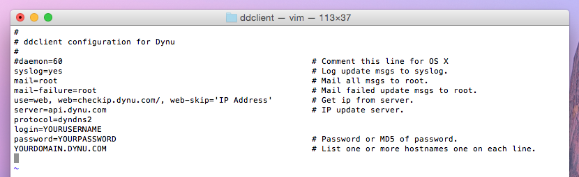 Configure DDClient