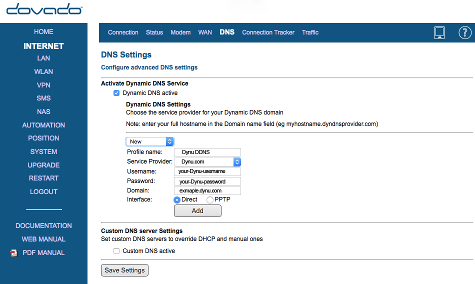 Davodo Dynu Dynamic DNS