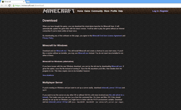 Setting up a Minecraft server