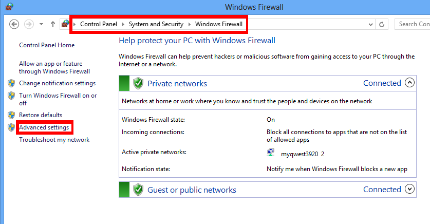 Open Windows Firewall for FTP Server