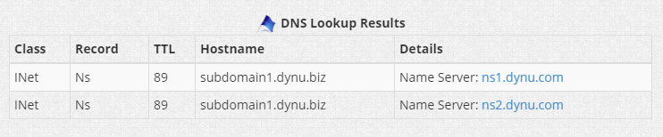Name Server Record Dynu Dynamic DNS