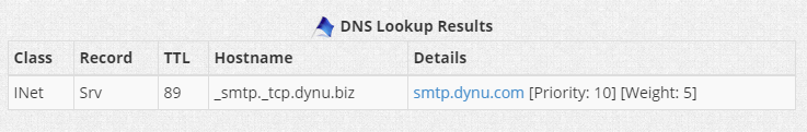 SRV Record Dynu Dynamic DNS