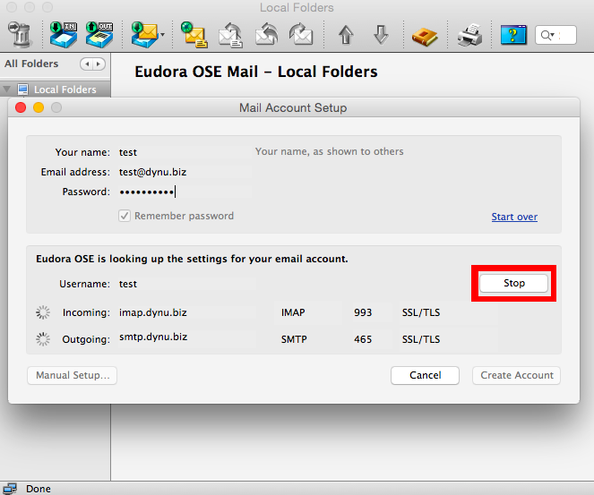 Eudora Mail Client for Mac Configuration