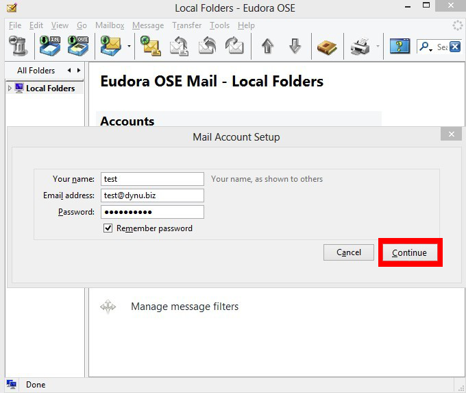 Eudora Mail Client for Windows Configuration