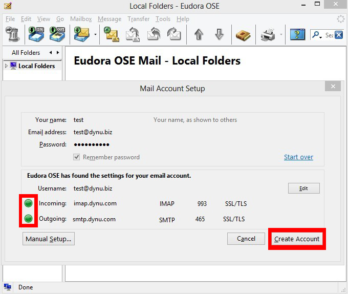 Eudora Mail Client for Windows Configuration
