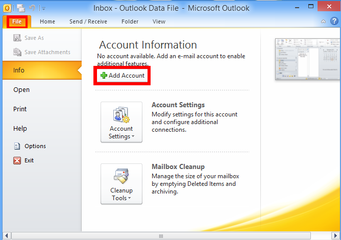 How to Setup Email on Microsoft Outlook 2010 - Liquid Web