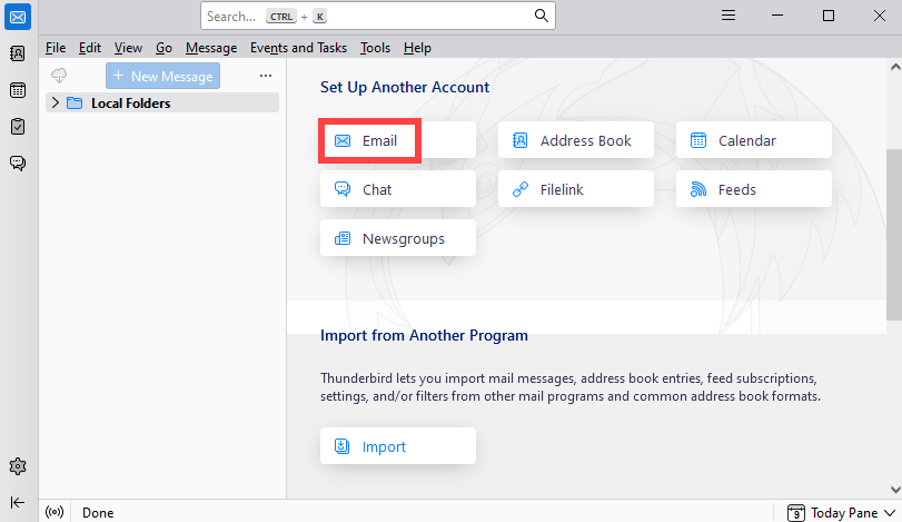 Thunderbird Windows Setup