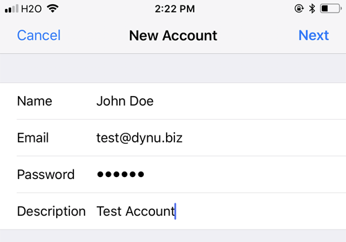 iPhone Mail Client Configuration