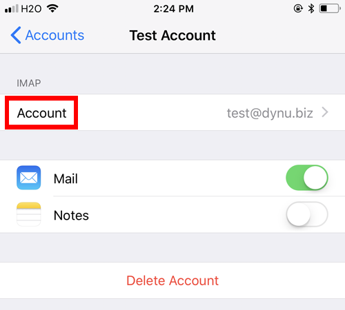 iPhone Mail Client Configuration