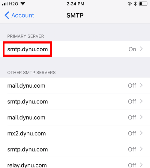 iPhone Mail Client Configuration