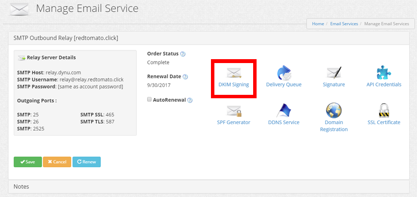 SMTP outbound relay