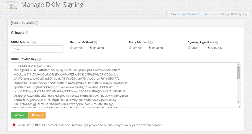 SMTP outbound relay